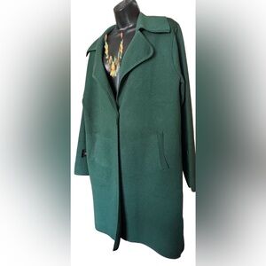 NWT Women's Long Sleeve Lapel Blazer Coatigan Winter Knit  Jacket Size M Green